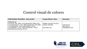 Control visual de colores de laboratorio ficha técnica